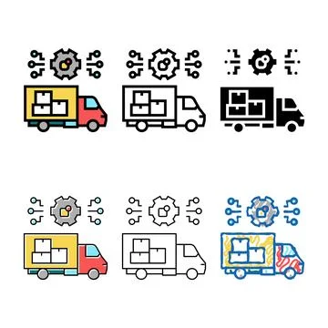 Supply modern developing color icon vector Illustrazione stock