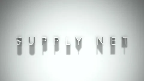 Supply net 3D title animation with shadows on a white background Stock Footage 297467068