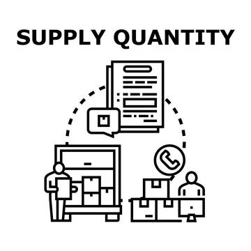 Supply quantity logistics management and delivery process 库存插图