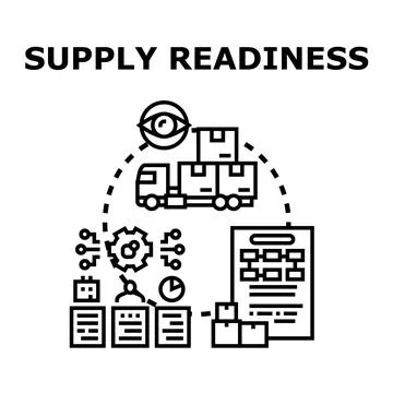 Supply readiness creating efficient logistics distribution chain Stock Illustration