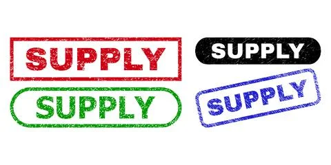 SUPPLY Rectangle Stamp Seals with Corroded Texture Stock Illustration