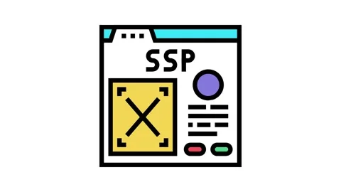 Supply-side platform color icon animation 스톡 동영상 164906404
