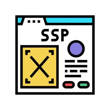 Supply-side platform color icon vector illustration Stock Illustration