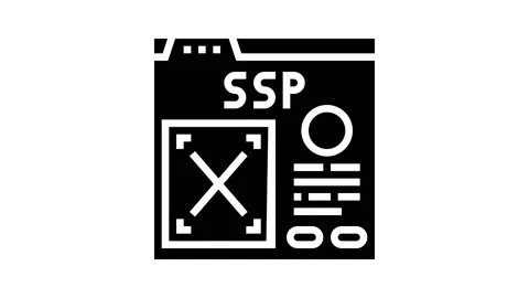 Supply-side platform glyph icon animation 스톡 동영상 164943414