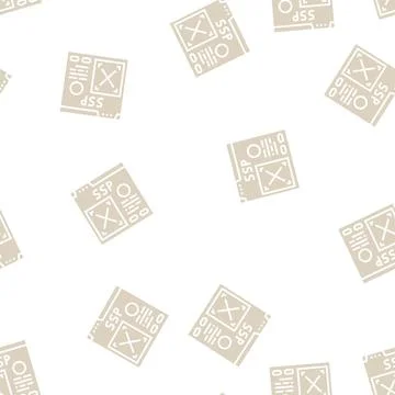 Supply-side platform glyph seamless pattern 스톡 일러스트