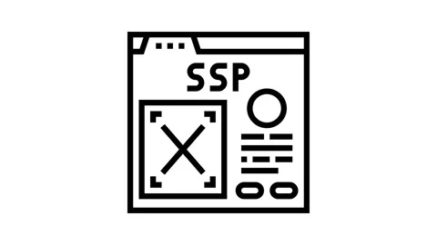 Supply-side platform line icon animation 스톡 동영상 164915626