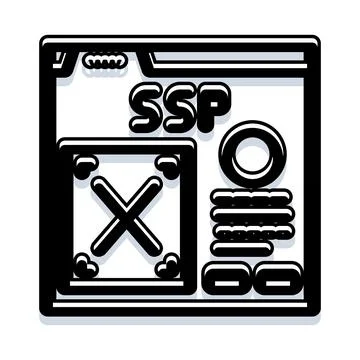 Supply side platform ssp digital programmatic advertising interface icon 库存插图