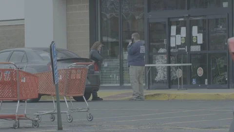 Supply Store Doing Curbside Pick Ups Due to Covid-19 Stock Footage 127932852