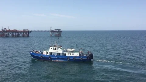 Supply vessel Stock Footage 80565039