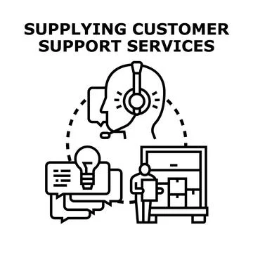 Supplying excellent customer support services concept illustration Stock Illustration