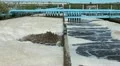 Supplying the oxygen in sewage for aeration HD Footage