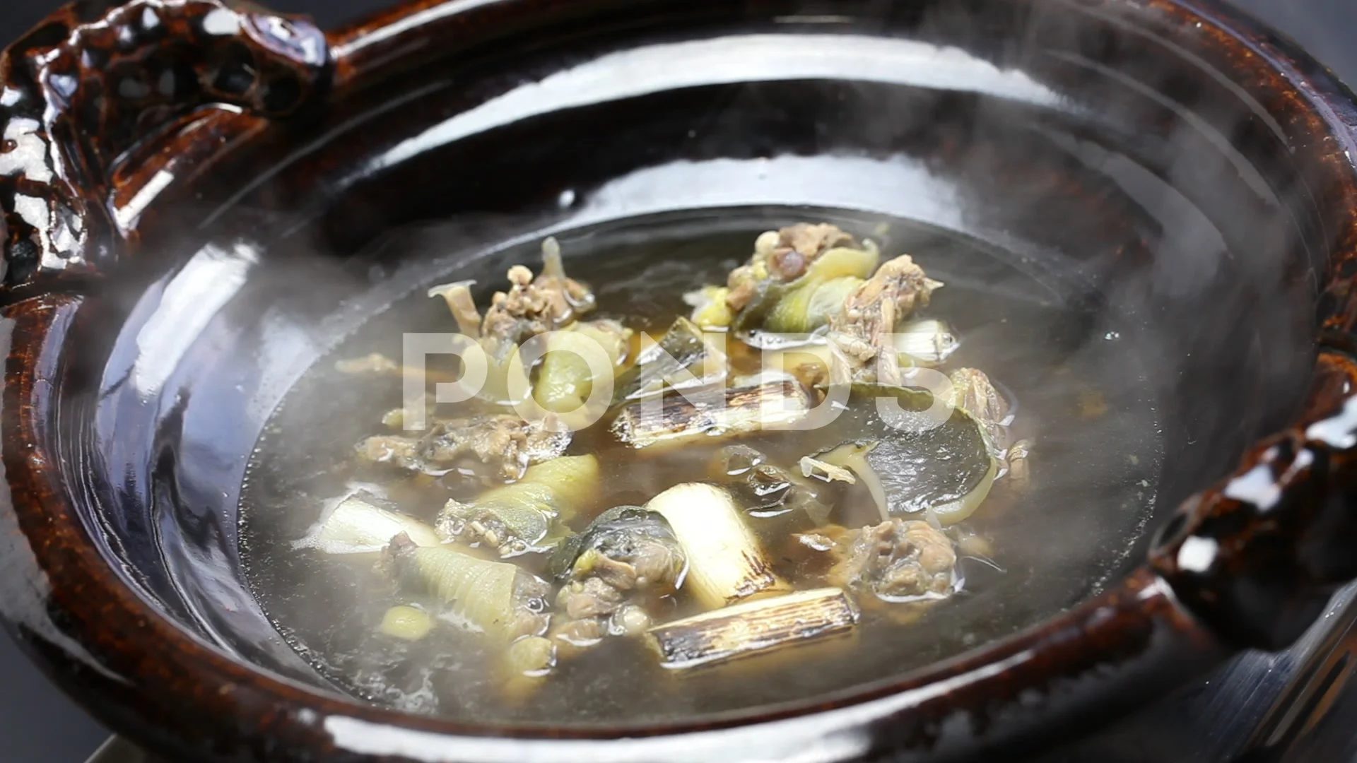 suppon nabe, japanese softshell turtle h... | Stock Video | Pond5