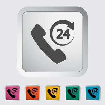 Support 24 hours Stock Illustration