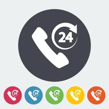 Support 24 hours Stock Illustration