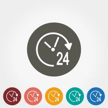 Support 24 hours Stock Illustration