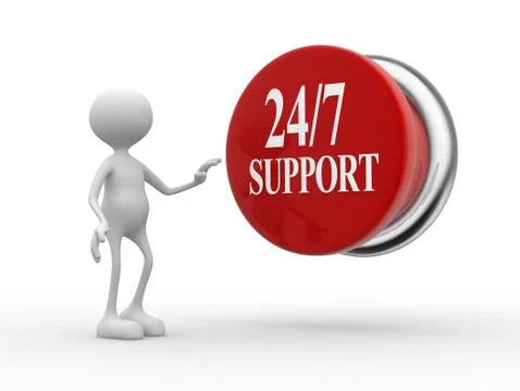 Support 24/7 Stock Illustration