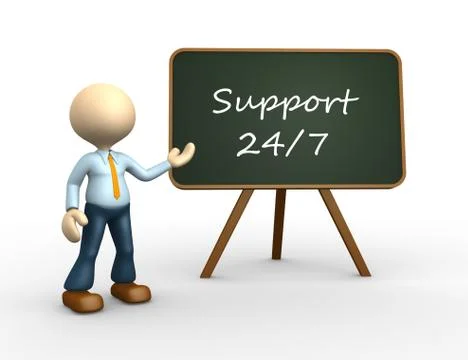 Support 24/7 Stock Illustration