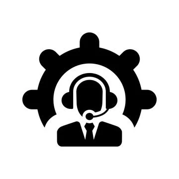 Support Admin icon. Stock Illustration