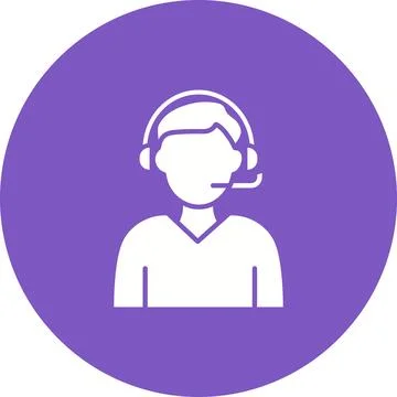 Support Agent icon vector image. Illustrazione stock