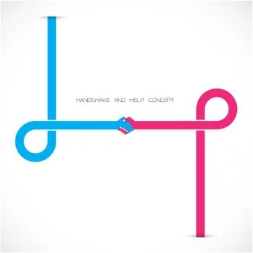Support and help concept, teamwork hands concept, handshake concept Stock Illustration
