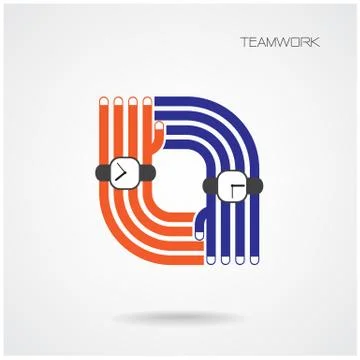 Support and help concept,teamwork hands concept,handshake concept Stock Illustration