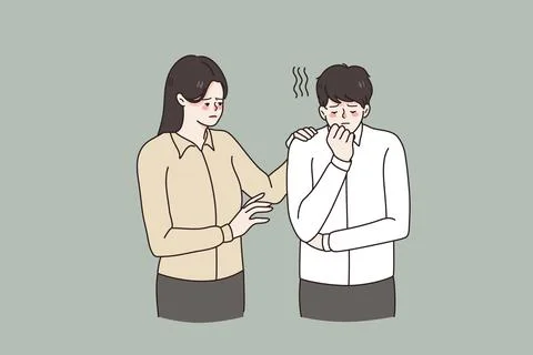 Support and helping hand concept. Illustrazione stock