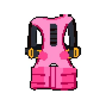 Support back posture corrector pixel art vector illustration Illustrazione stock