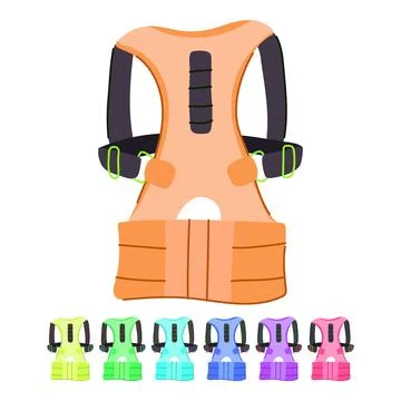 Support back posture corrector vector cartoon graphic Stock Illustration