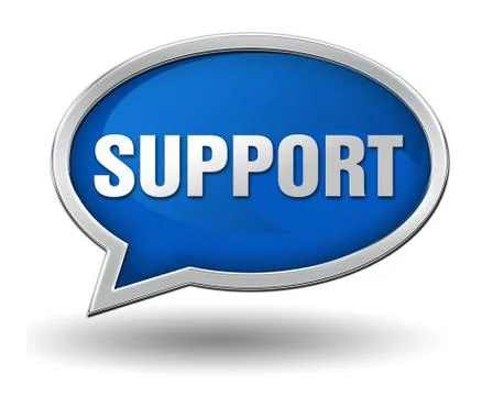 Support badge concept illustration Stock Illustration