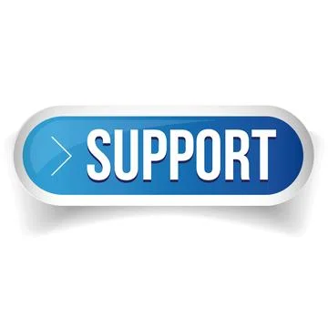 Support blue button vector Stock Illustration