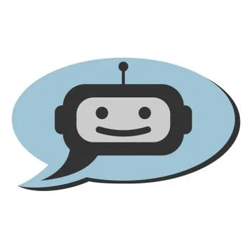Support bot or chat robot icon in speech bubble Illustrazione stock