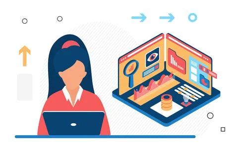 Support business analysis flow and project management Иллюстрация