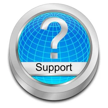 Support Button - 3D illustration Stock Illustration