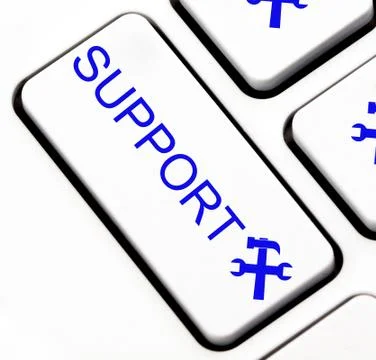 Support button on keyboard Stock Illustration