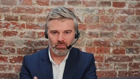 Support call center agent working, helping and consulting with online IT. Stock Footage 232476863