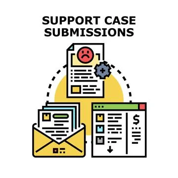 Support case submissions and problem solving process 스톡 일러스트