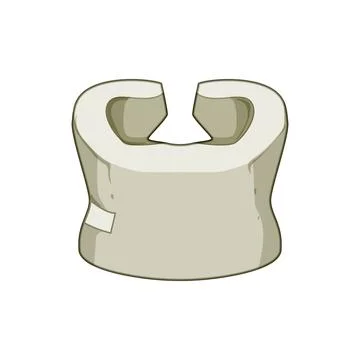 Support cervical neck collar cartoon vector illustration Stock Illustration