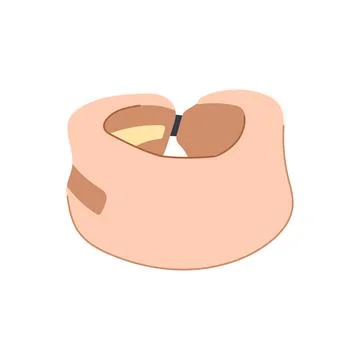 Support cervical neck collar cartoon vector illustration Stock Illustration