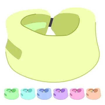 Support cervical neck collar vector cartoon graphic 库存插图