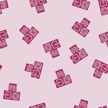 Support chat bot glyph seamless pattern Illustrazione stock
