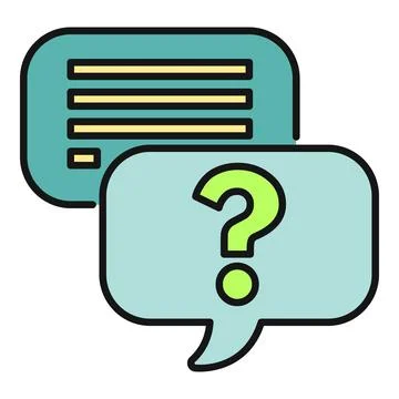 Support chat communication with question mark icon 库存插图