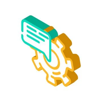Support communication isometric icon vector illustration Stock Illustration