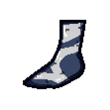 Support compression socks pixel art vector illustration Stock Illustration