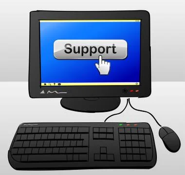 Support computer concept Stock Illustration