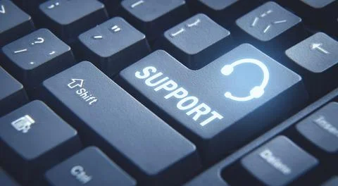 Support. Computer keyboard. Internet. Business. Technology Stock Photos