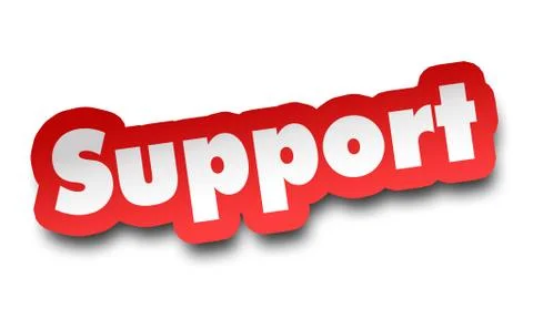 Support concept 3d illustration isolated Stock Illustration