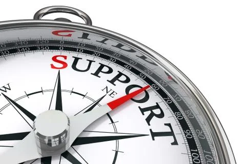 Support concept compass Illustrazione stock