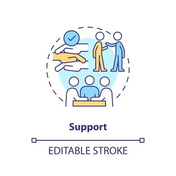Support concept icon Stock Illustration