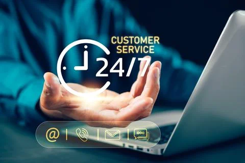 Support customer service and global business communication online, assistan.. Stock Photos