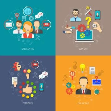 Support Design Concept Stock Illustration